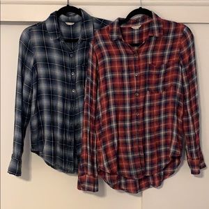 Plaid button downs